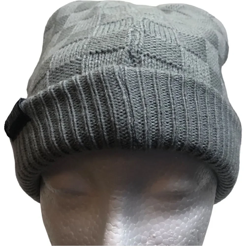 Muk Luks Gray Reversible Beanie Hat